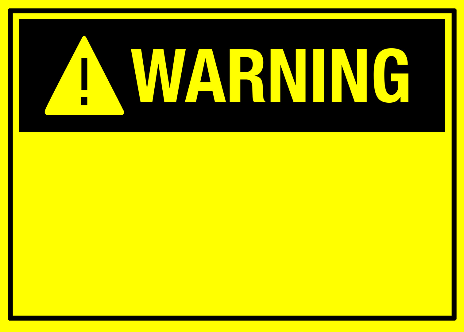 Blank Warning Sign